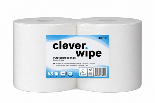 Papierwischtücher Maxi Clever Wipe