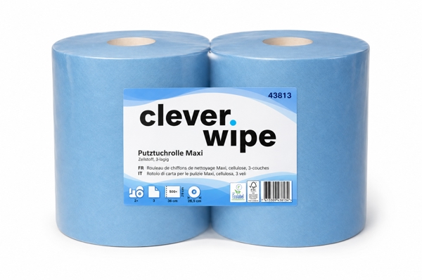 Papierwischtücher Maxi Clever Wipe