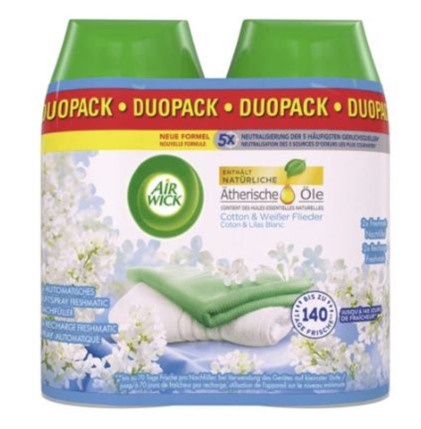 Air Wick Freshmatic Nachfüller Duftspray Baumwolle und weisser Flieder