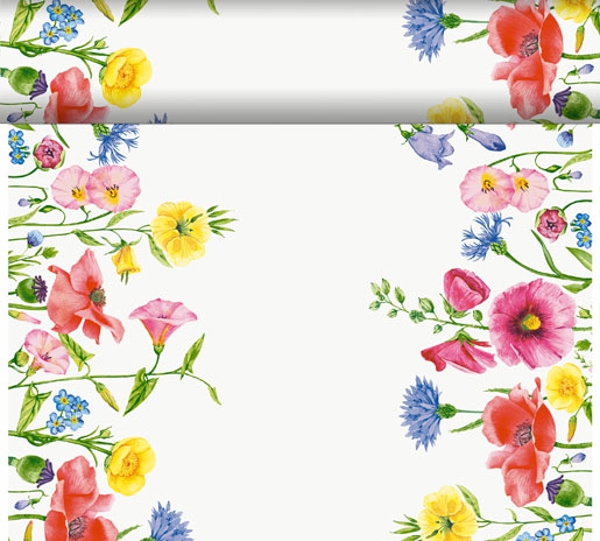 Dunicel Tischläufer Tête-à-Tête Airlaid, 40 cm × 24 lfm, Rolle à 20 Abschnitte weitere Farben auf Anfrage Flowy Meadow - Webstar - Hygiene- und Verbrauchsartikel - Medizin- und Pflegeprodukte - Articles d’hygiène et consommables - Produits médicaux et de soins
