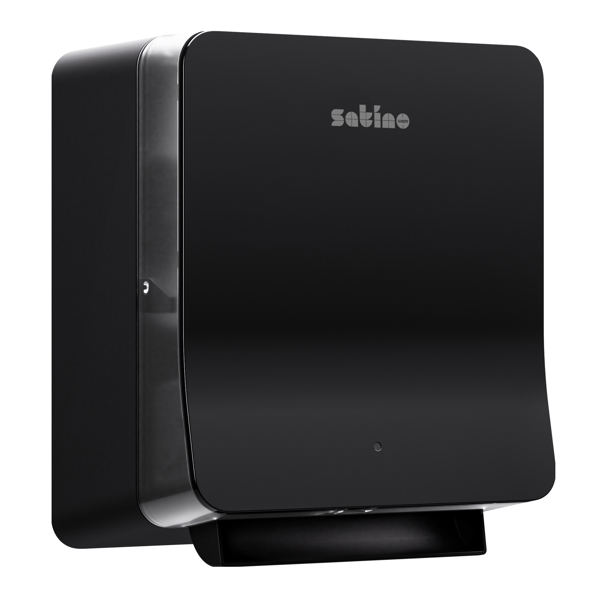 Satino Hyginity Sensor Rollenhandtuchspender - SYS1 System Kunststoff, B: 318 T: 232 H: 390 mm, mit Sichtfenster, mit Restrollenfunktion erhältlich mit Leihspendervertrag (es können Servicegebühren anfallen) Schwarz - Webstar - Hygiene- und Verbrauchsartikel - Medizin- und Pflegeprodukte - Articles d’hygiène et consommables - Produits médicaux et de soins