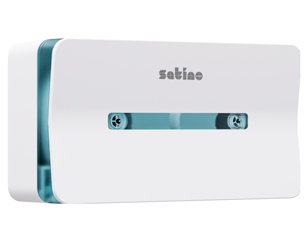 Satino Jumbo Doppel Toilettenpapierspender Centerfeed - CF2 System Kunststoff, B: 411 T: 145 H: 228 mm, mit Sichtfenster erhältlich mit Leihspendervertrag (es können Servicegebühren anfallen) Weiss - Webstar - Hygiene- und Verbrauchsartikel - Medizin- und Pflegeprodukte - Articles d’hygiène et consommables - Produits médicaux et de soins