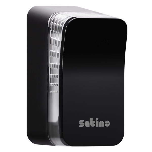 Satino Spender Lufterfrischer Eco - AR1 System Kunststoff, B: 91, T: 99, H: 175 mm, mit Sichtfenster schwarz - Webstar - Hygiene- und Verbrauchsartikel - Medizin- und Pflegeprodukte - Articles d’hygiène et consommables - Produits médicaux et de soins