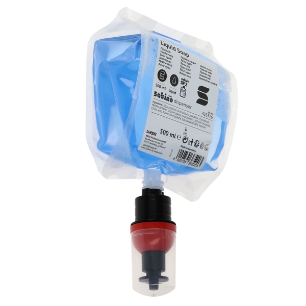Flüssigseife 500ml Satino Blau parfümiert SF2 System - Webstar - Hygiene- und Verbrauchsartikel - Medizin- und Pflegeprodukte - Articles d’hygiène et consommables - Produits médicaux et de soins