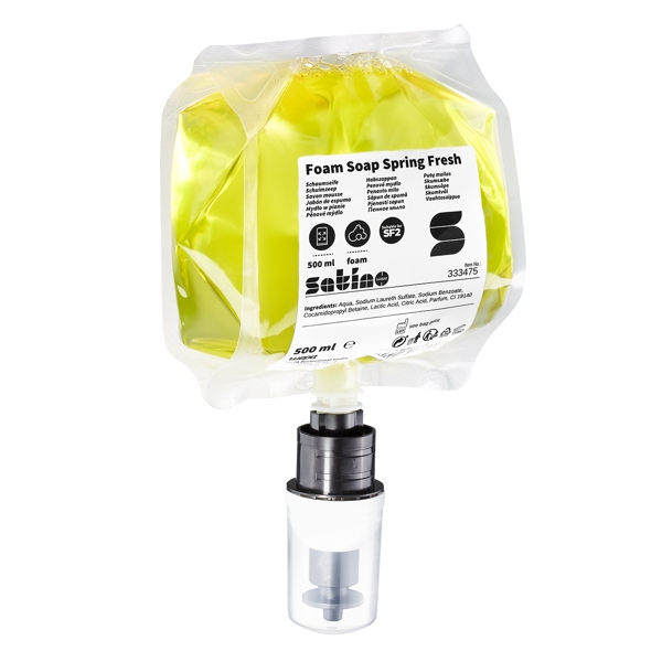 Schaumseife 500ml Spring Fresh Satino gelb parfümiert SF2 System - Webstar - Hygiene- und Verbrauchsartikel - Medizin- und Pflegeprodukte - Articles d’hygiène et consommables - Produits médicaux et de soins