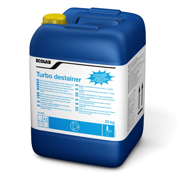 Turbo Destainer Chlor-Bleichmittel Chlorgeruch, farblos, flüssig, pH: 12 - 13 23 Kg - Webstar - Hygiene- und Verbrauchsartikel - Medizin- und Pflegeprodukte - Articles d’hygiène et consommables - Produits médicaux et de soins
