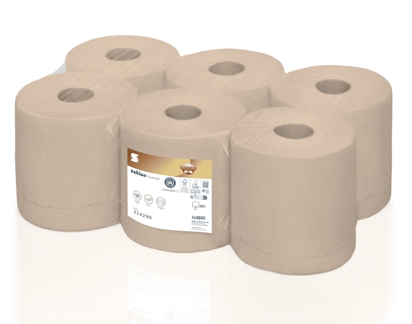 Handtuchrolle 2-lg Satino PureSoft beige,150m,Recycling 20x35cm CF1 System - Webstar - Hygiene- und Verbrauchsartikel - Medizin- und Pflegeprodukte - Articles d’hygiène et consommables - Produits médicaux et de soins