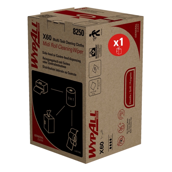 Wypall Reinigungstücher 2in1 Midi-Rollen-Spendersystem X60