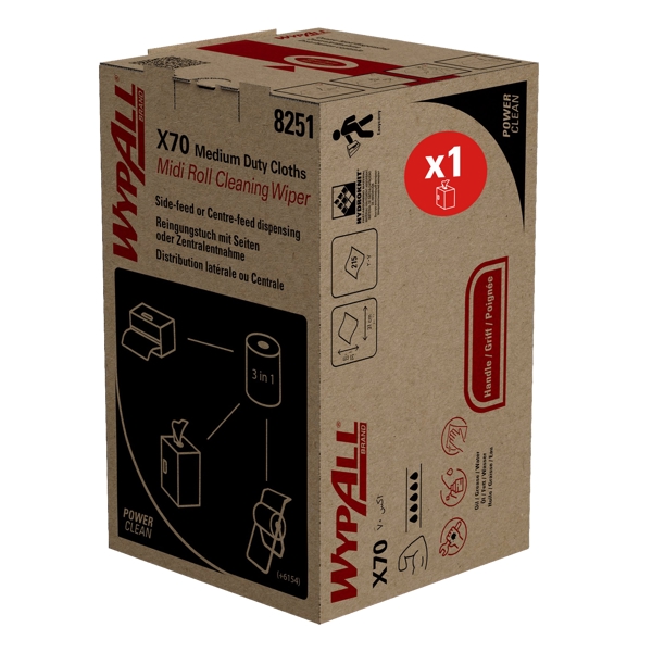 Wypall Reinigungstücher 2in1 Midi-Rollen-Spendersystem X70