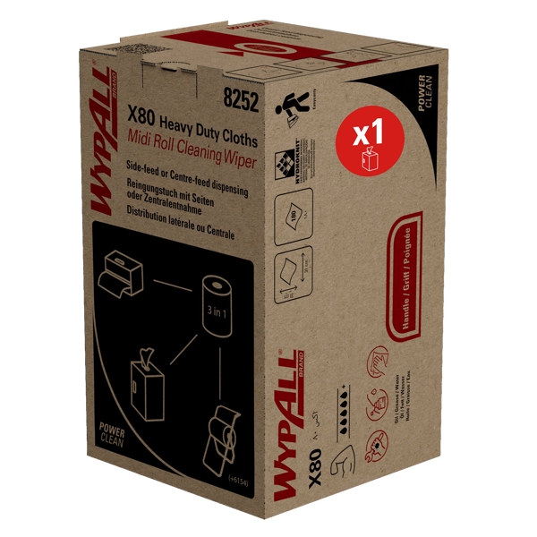 Wypall Reinigungstücher 2in1 Midi-Rollen-Spendersystem – X80