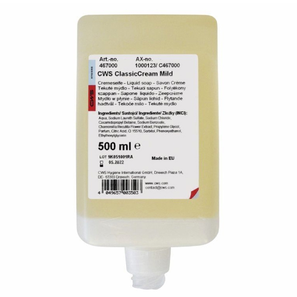 CWS Cremeseife Classic Mild, flüssig, pH-Neutral 500 ml - Webstar - Hygiene- und Verbrauchsartikel - Medizin- und Pflegeprodukte - Articles d’hygiène et consommables - Produits médicaux et de soins