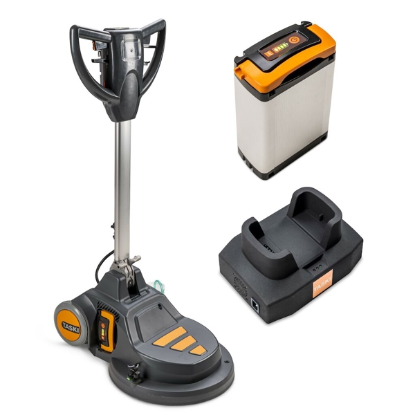 TASKI ergodisc FLEXX 43 Starterkit inklusive einer Batterie und Ladegerät Einscheibenmaschine - Webstar - Hygiene- und Verbrauchsartikel - Medizin- und Pflegeprodukte - Articles d’hygiène et consommables - Produits médicaux et de soins