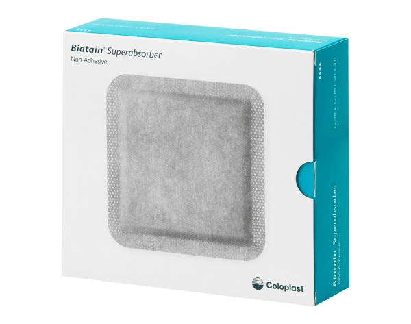 Biatain®Superabsorber Non Adhesvie Ist ein weicher, nicht-haftender Verband, der sehr große Mengen Exsudat aufnehmen kann, schützt die undränder vor Mazertaion 12 x 22 cm - Webstar - Hygiene- und Verbrauchsartikel - Medizin- und Pflegeprodukte - Articles d’hygiène et consommables - Produits médicaux et de soins