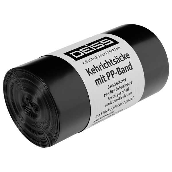 Kehrichtsäcke mit Verschlussband
