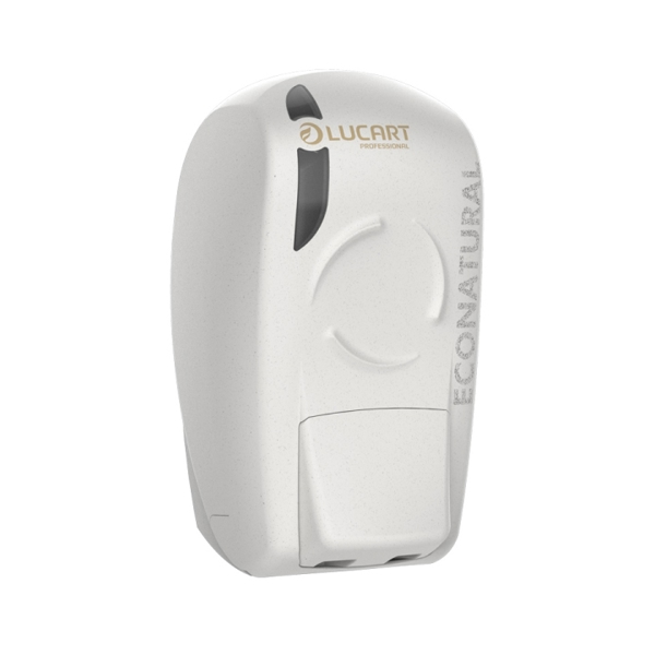 Lucart EcoNatural Flow Seifenspender – 400 ml Kartusche H: 193, B: 108, T: 102 mm, abschliessbar, mit Sichtfenster erhältlich mit Leihspendervertrag weiss - Webstar - Hygiene- und Verbrauchsartikel - Medizin- und Pflegeprodukte - Articles d’hygiène et consommables - Produits médicaux et de soins