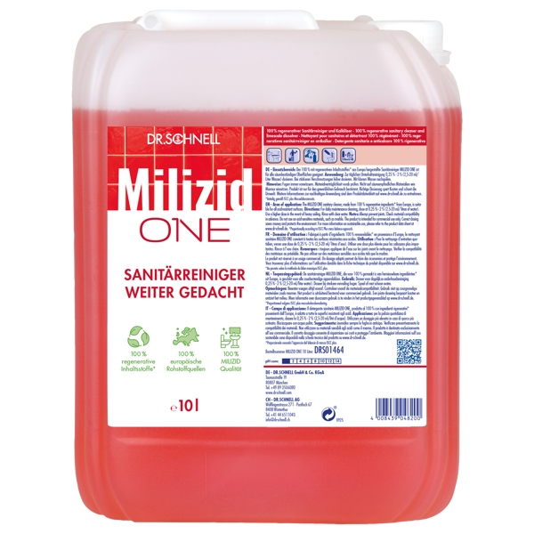 MILIZID ONE regenerativer Premium-Sanitärreiniger und Kalklöser