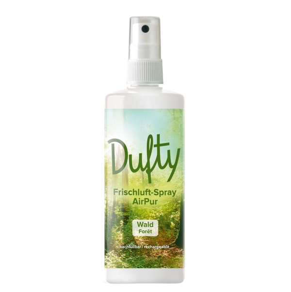 Dufty Frischluft Spray Waldduft, farblos, flüssig 200 ml, gebrauchsfertig - Webstar - Hygiene- und Verbrauchsartikel - Medizin- und Pflegeprodukte - Articles d’hygiène et consommables - Produits médicaux et de soins