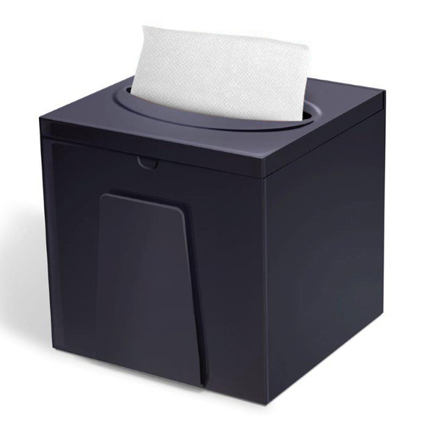 Essentia Servietten- Spender System One schwarz 12.5x12.5x12.5cm ABS Kunstoff - Webstar - Hygiene- und Verbrauchsartikel - Medizin- und Pflegeprodukte - Articles d’hygiène et consommables - Produits médicaux et de soins