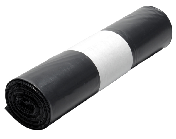 Kehrichtsäcke mit Zugband 130 Liter, LD-PE Postindustrial Recycling, schwarz 850 x 1020 mm, 0.053mm, Rolle à 10 Säcke - Webstar - Hygiene- und Verbrauchsartikel - Medizin- und Pflegeprodukte - Articles d’hygiène et consommables - Produits médicaux et de soins