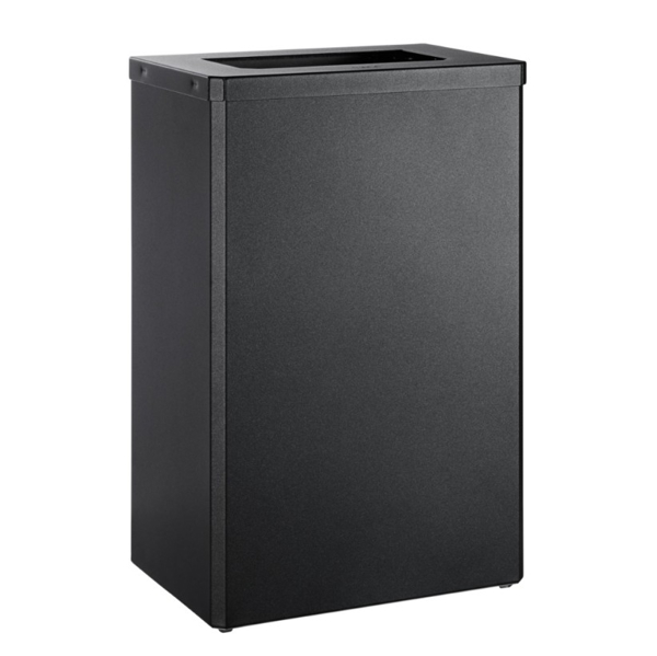 Hygobox Edge Abfallbehälter 53 Liter Edelstahl, Pulverbeschichtet, 37,4 x 57,4 x 25,5 cm schwarz - Webstar - Hygiene- und Verbrauchsartikel - Medizin- und Pflegeprodukte - Articles d’hygiène et consommables - Produits médicaux et de soins