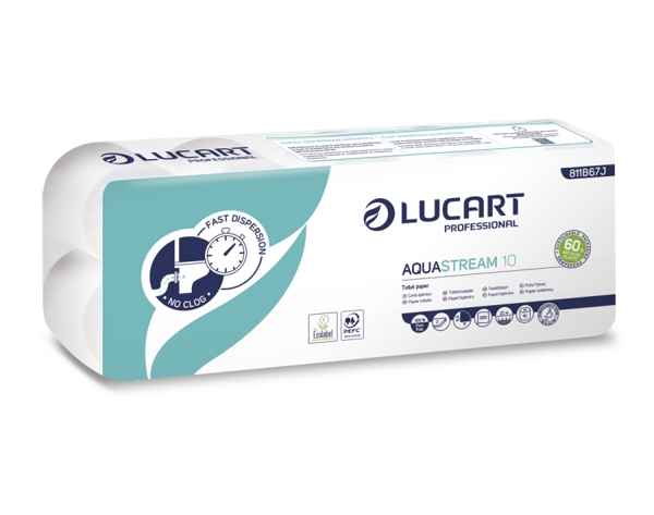 Lucart Aquastream 10 Toilettenpapier Kleinrollen