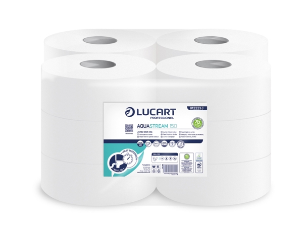 Lucart Aquastream 150 Toilettenpapier Mini Jumbo