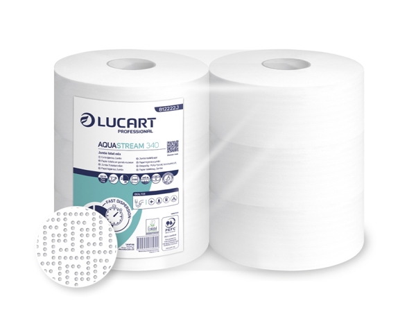Lucart Aquastream 340 Toilettenpapier Maxi Jumbo
