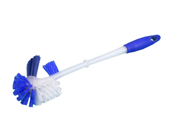 WC-Besen Finesse mit Doppel-Randreiniger 39 x 10 x 8 cm blau weiss - Webstar - Hygiene- und Verbrauchsartikel - Medizin- und Pflegeprodukte - Articles d’hygiène et consommables - Produits médicaux et de soins