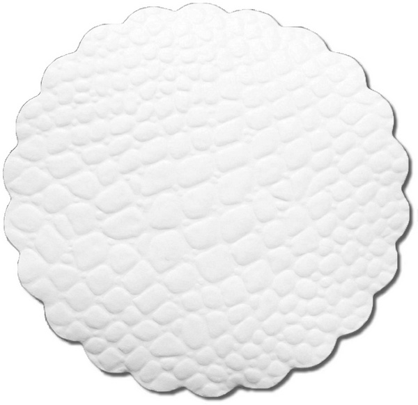 Papier Gläserunterlagen Ø 8,5 cm, rund, 1-lagig, weiss, Kroko-Prägung - Webstar - Hygiene- und Verbrauchsartikel - Medizin- und Pflegeprodukte - Kiosk- und Shopartikel - Fun Food Service - Schweiz - Articles d’hygiène et consommables - Produits médicaux et de soins - Produits de kiosque et de magasin - Fun Food Service - Suisse