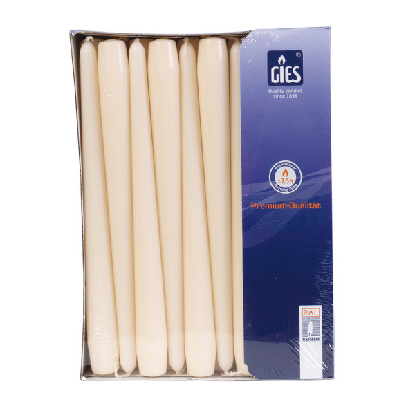 Spitzkerzen 22 × 245 mm, Brenndauer ca. 8 Stunden, champagner - Webstar - Hygiene- und Verbrauchsartikel - Medizin- und Pflegeprodukte - Kiosk- und Shopartikel - Fun Food Service - Schweiz - Articles d’hygiène et consommables - Produits médicaux et de soins - Produits de kiosque et de magasin - Fun Food Service - Suisse