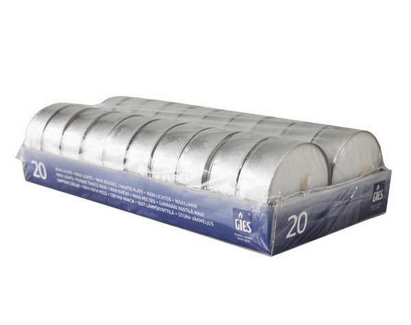 Maxi Teelichter Profi-Line mit Alu-Hülse, 24 × 58 mm, Brenndauer ca. 10 Stunden - Webstar - Hygiene- und Verbrauchsartikel - Medizin- und Pflegeprodukte - Kiosk- und Shopartikel - Fun Food Service - Schweiz - Articles d’hygiène et consommables - Produits médicaux et de soins - Produits de kiosque et de magasin - Fun Food Service - Suisse