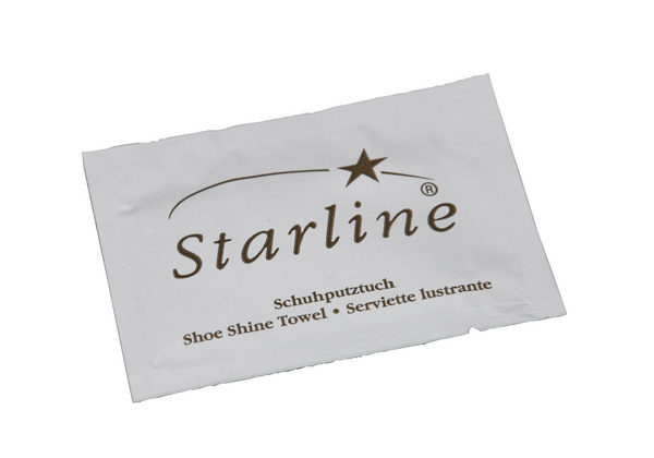Starline Schuhputztuch weiss, 6 × 8 cm, im Sachet - Webstar - Hygiene- und Verbrauchsartikel - Medizin- und Pflegeprodukte - Kiosk- und Shopartikel - Fun Food Service - Schweiz - Articles d’hygiène et consommables - Produits médicaux et de soins - Produits de kiosque et de magasin - Fun Food Service - Suisse