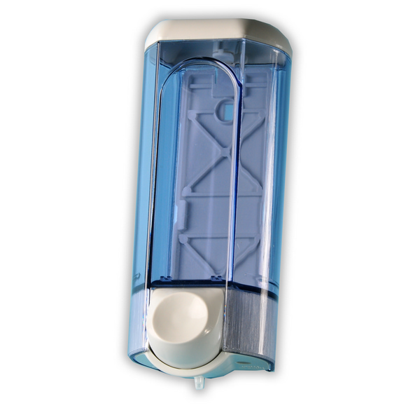 Cosi Seifenspender weiss / transparent, 800 ml, H: 250 B: 95 T: 95 mm - Webstar - Hygiene- und Verbrauchsartikel - Medizin- und Pflegeprodukte - Kiosk- und Shopartikel - Fun Food Service - Schweiz - Articles d’hygiène et consommables - Produits médicaux et de soins - Produits de kiosque et de magasin - Fun Food Service - Suisse