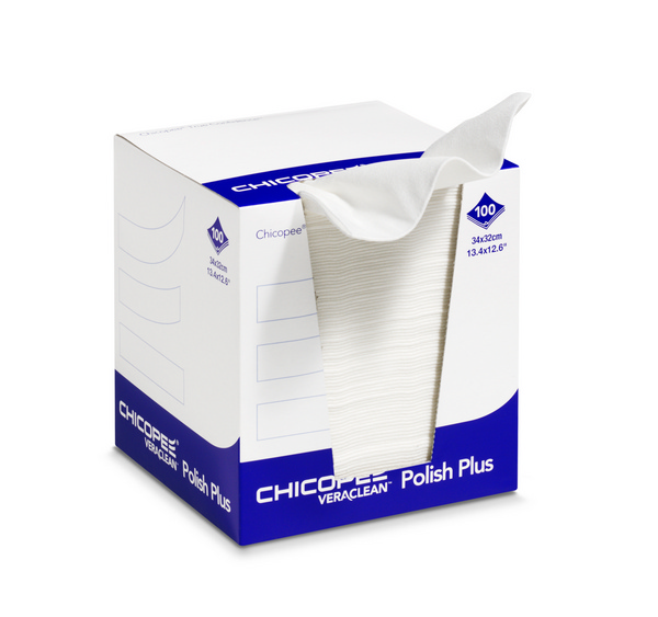 Chicopee Reinigungstücher Veraclean Polish Plus Wipe Viskose, 34 × 32 cm, weiss - Webstar - Hygiene- und Verbrauchsartikel - Medizin- und Pflegeprodukte - Kiosk- und Shopartikel - Fun Food Service - Schweiz - Articles d’hygiène et consommables - Produits médicaux et de soins - Produits de kiosque et de magasin - Fun Food Service - Suisse
