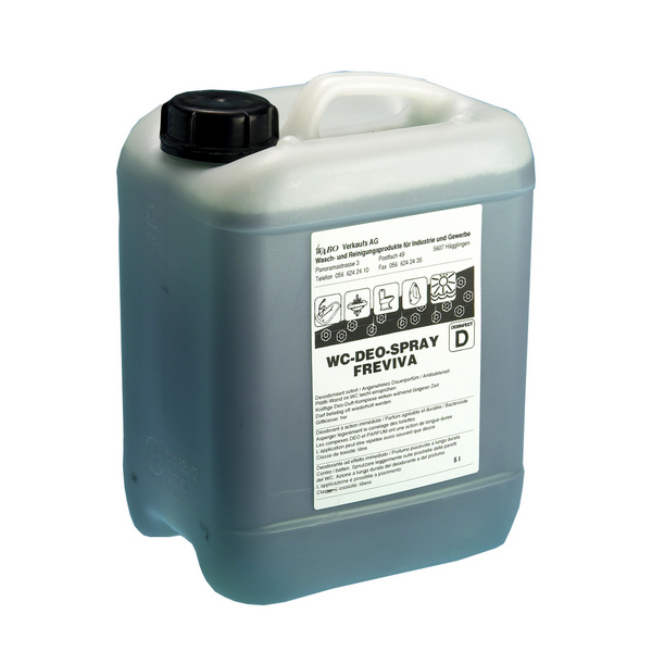 Fenjal WC-Deospray Blumenduft, hellblau, flüssig, pH: 7,5, 5 Liter, gebrauchsfertig - Webstar - Hygiene- und Verbrauchsartikel - Medizin- und Pflegeprodukte - Kiosk- und Shopartikel - Fun Food Service - Schweiz - Articles d’hygiène et consommables - Produits médicaux et de soins - Produits de kiosque et de magasin - Fun Food Service - Suisse