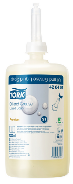 Tork Premium Industrie fettlösende Flüssigseife – S1 System unparfümiert, farblos, pH-neutral, 1 Liter - Webstar - Hygiene- und Verbrauchsartikel - Medizin- und Pflegeprodukte - Kiosk- und Shopartikel - Fun Food Service - Schweiz - Articles d’hygiène et consommables - Produits médicaux et de soins - Produits de kiosque et de magasin - Fun Food Service - Suisse