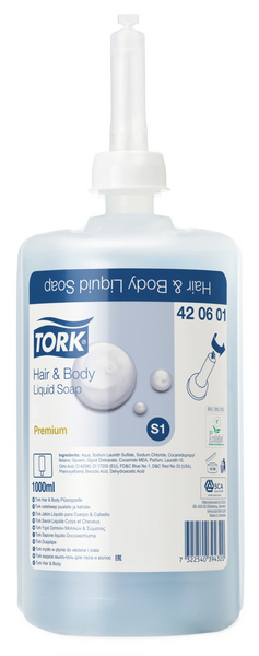 Tork Premium Flüssigseife Hair & Body Shampoo - S1 System