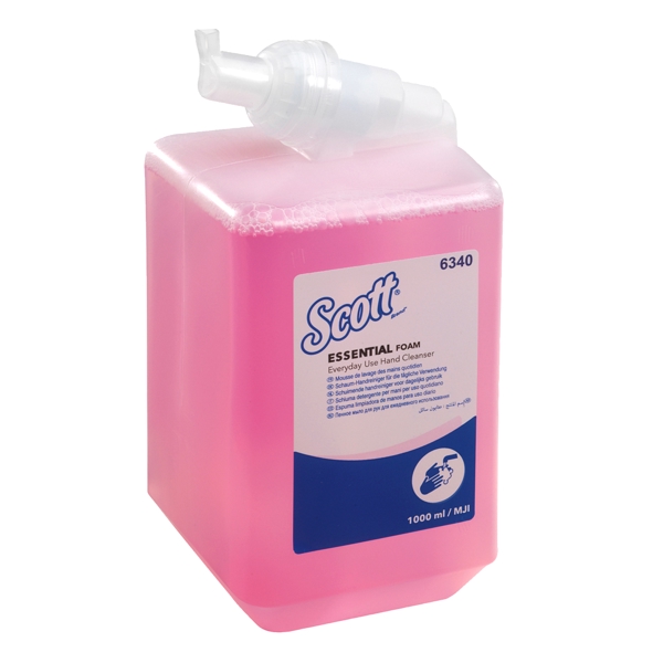 Kimberly-Clark Scott Essential Schaumseife parfümiert, rosa, pH-neutral, 2500 Portionen, 1 Liter - Webstar - Hygiene- und Verbrauchsartikel - Medizin- und Pflegeprodukte - Kiosk- und Shopartikel - Fun Food Service - Schweiz - Articles d’hygiène et consommables - Produits médicaux et de soins - Produits de kiosque et de magasin - Fun Food Service - Suisse