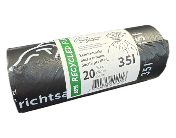 Kehrichtsäcke mit Verschlussband
