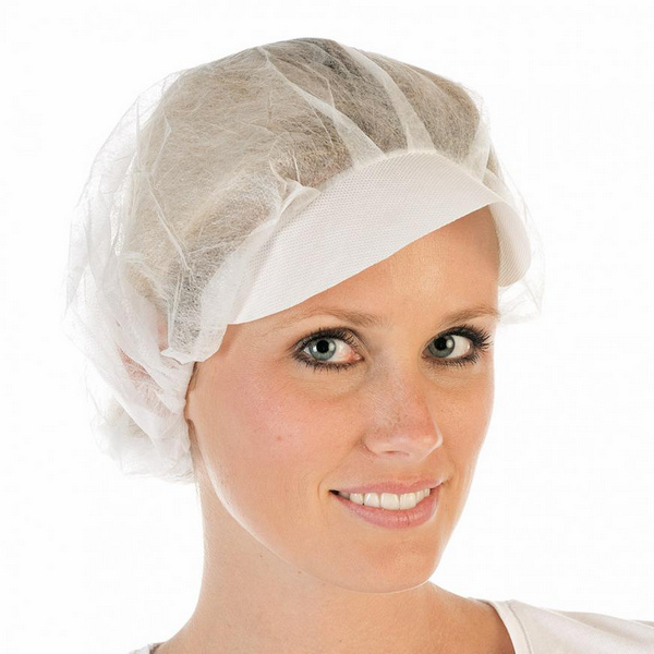 HYGONORM Haube mit Schirm PP-Vlies, feste Qualität, weiss, Ø 50 cm - Webstar - Hygiene- und Verbrauchsartikel - Medizin- und Pflegeprodukte - Kiosk- und Shopartikel - Fun Food Service - Schweiz - Articles d’hygiène et consommables - Produits médicaux et de soins - Produits de kiosque et de magasin - Fun Food Service - Suisse