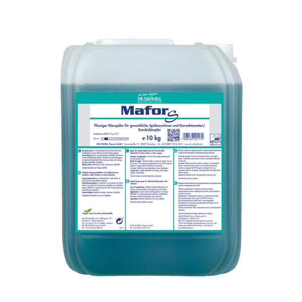 MAFOR S saurer Klarspüler grün, flüssig, pH: 2,1, 10 kg - Webstar - Hygiene- und Verbrauchsartikel - Medizin- und Pflegeprodukte - Kiosk- und Shopartikel - Fun Food Service - Schweiz - Articles d’hygiène et consommables - Produits médicaux et de soins - Produits de kiosque et de magasin - Fun Food Service - Suisse
