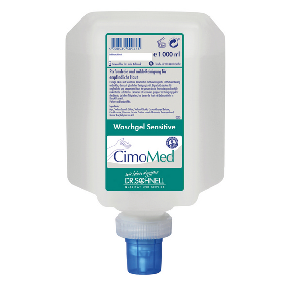 CIMOMED Handwaschgel frei von Duft- und Farbstoffen geruchlos, farblos, flüssig, pH: 5,5, umweltschonend, chlor- und phosphatfrei, 6 × 1 Liter, gebrauchsfertig, für Spenderflasche V10 (1L) - Webstar - Hygiene- und Verbrauchsartikel - Medizin- und Pflegeprodukte - Kiosk- und Shopartikel - Fun Food Service - Schweiz - Articles d’hygiène et consommables - Produits médicaux et de soins - Produits de kiosque et de magasin - Fun Food Service - Suisse