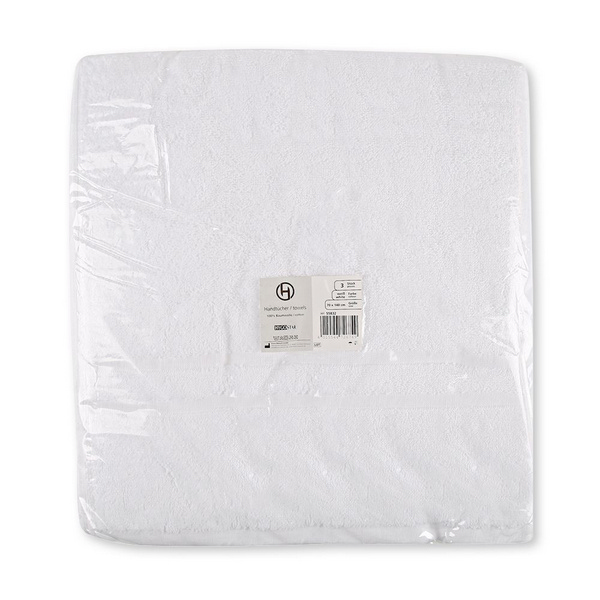Handtuch Badet. 100% Baumwolle weiss