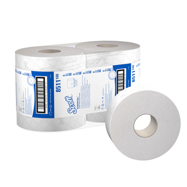 Kimberly-Clark Scott Performance Toilettenpapier Maxi Jumbo Recycling, 2-lagig, weiss, 9,5 cm × 380 lfm, unperforiert, Aussen Ø 26 cm - Webstar - Hygiene- und Verbrauchsartikel - Medizin- und Pflegeprodukte - Kiosk- und Shopartikel - Fun Food Service - Schweiz - Articles d’hygiène et consommables - Produits médicaux et de soins - Produits de kiosque et de magasin - Fun Food Service - Suisse