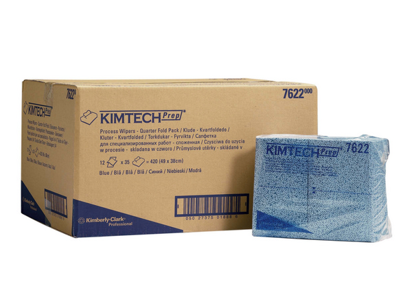 Kimberly-Clark Prozesswischtücher Wypall Polypropylen, 1-lagig, 1/4-Falzung, 38,9 × 49 cm, blau - Webstar - Hygiene- und Verbrauchsartikel - Medizin- und Pflegeprodukte - Kiosk- und Shopartikel - Fun Food Service - Schweiz - Articles d’hygiène et consommables - Produits médicaux et de soins - Produits de kiosque et de magasin - Fun Food Service - Suisse