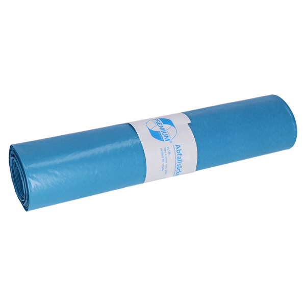 Kehrichtsäcke Premium ohne Verschlussband 120 Liter, LD-PE, blau, 800 × 1000 mm, 0,04 mm, Rolle à 25 Säcke - Webstar - Hygiene- und Verbrauchsartikel - Medizin- und Pflegeprodukte - Kiosk- und Shopartikel - Fun Food Service - Schweiz - Articles d’hygiène et consommables - Produits médicaux et de soins - Produits de kiosque et de magasin - Fun Food Service - Suisse