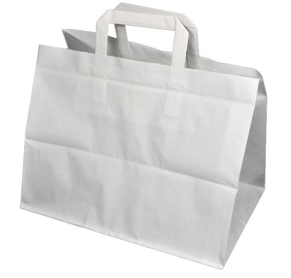 Konditorentragtaschen Papier, mit Klotzboden, weiss, 32 × 22 × 25 cm, 80 g/m² - Webstar - Hygiene- und Verbrauchsartikel - Medizin- und Pflegeprodukte - Kiosk- und Shopartikel - Fun Food Service - Schweiz - Articles d’hygiène et consommables - Produits médicaux et de soins - Produits de kiosque et de magasin - Fun Food Service - Suisse