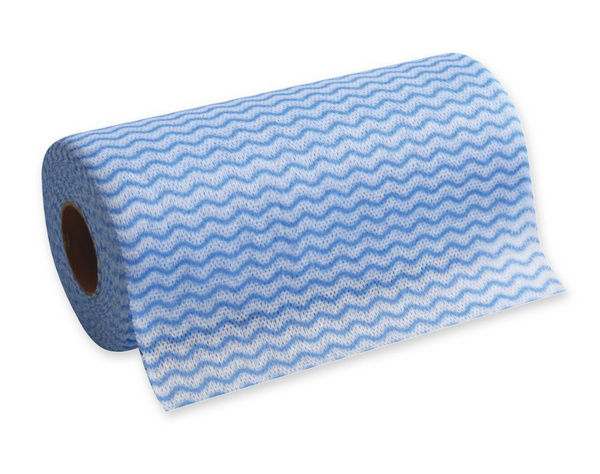 Reinigungstuch 50% Visk. 50% Polye blau weiss 20x40cm 40g/m2 1 Rolle 50 Blatt - Webstar - Hygiene- und Verbrauchsartikel - Medizin- und Pflegeprodukte - Articles d’hygiène et consommables - Produits médicaux et de soins