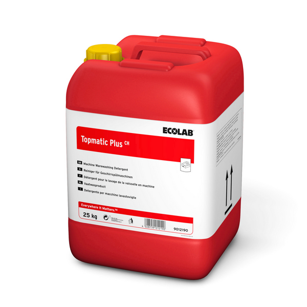 Topmatic Plus maschinelles Geschirrwaschmittel hellgelb, flüssig, pH: 13,8 - 14, phosphat- und chlorhaltig, 25 kg - Webstar - Hygiene- und Verbrauchsartikel - Medizin- und Pflegeprodukte - Kiosk- und Shopartikel - Fun Food Service - Schweiz - Articles d’hygiène et consommables - Produits médicaux et de soins - Produits de kiosque et de magasin - Fun Food Service - Suisse