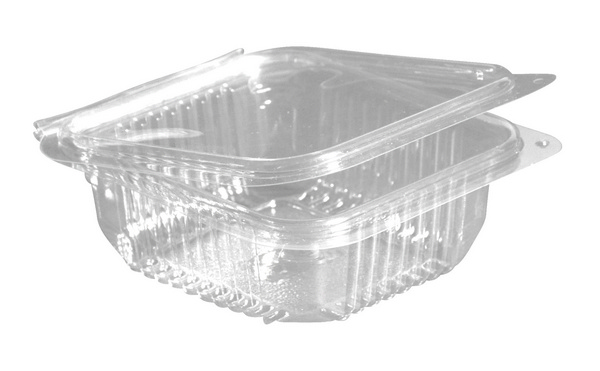 Rechteck-Schale mit flachem Scharnierdeckel - OPTIPACK